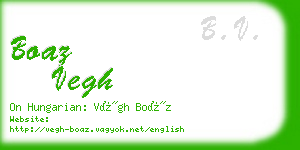 boaz vegh business card